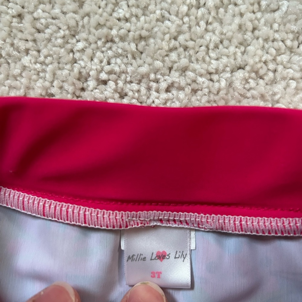Girls' Floral Ruffle Bikini Set - Pink Multicolor - Picture 3 of 4